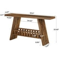 thumbnail image 2 of Tribesigns 63" Long Entryway Table, 2-Tier Farmhouse Console Table for Living Room, Rustic Brown, 2 of 5