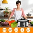thumbnail image 4 of AMERTEER 2Pcs Slow Cooker Divider Liner for 6QT Reusable Silicone Divider Insert Dishwasher Safe Silicone Divider Leakproof Slow Cooker Liner Foldable Durable, 4 of 10