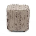 thumbnail image 3 of Decor Therapy Howie Natural Textured Rug Square Ottoman, 3 of 3