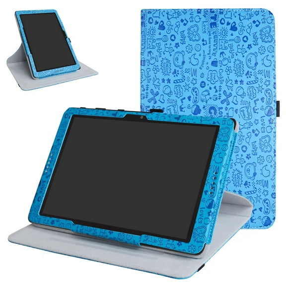 Labanema 10.0" AT&T Primetime Case, 360 Degree Rotary Stand 10.0" AT&T Primetime Cover, Anti Scratch Waterproof Protective Case for 10.0" AT&T Primetime (Blue)