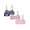 pink/multi, variant on Sweet N Sassy Girls' 3-Pack Bras - Pink/Multi, 32