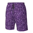 thumbnail image 4 of Balery Purple Glitter Traje de Baño Estilo Hawaiano para Hombre, Shorts de Secado Rápido con Bolsillos-3X-Large, 4 of 6