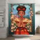 thumbnail image 1 of Cortina de ducha Encanto, cortina de ducha decorativa impermeable y lavable para baño, juego de decoración de accesorios de baño con 12 ganchos de plástico de 72 x 72 pulgadas, 1 of 8