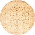 thumbnail image 1 of Ahgly Company Indoor Round Abstract Sun Yellow Oriental Area Rugs, 6' Round, 1 of 6