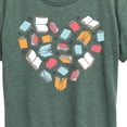 thumbnail image 3 of Instant Message - Book Heart - Women's Short Sleeve Graphic T-Shirt, 3 of 6