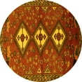 thumbnail image 1 of Ahgly Company Indoor Round Persian Yellow Traditional Area Rugs, 7' Round, 1 of 4