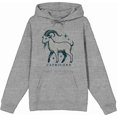 thumbnail image 4 of Capricorn Zodiac Sign Adult Heather Gray Long Sleeve Hoodie-Medium, 4 of 6