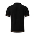 thumbnail image 7 of Soft Breathe Shirts for Men Beer Belly Short Sleeve Collared Textured Polo Shirts Casual Quick Dry Embroidered Comfy Tee，M, 7 of 7