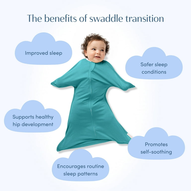 Sleeping Baby Zipadee Zip Swaddle Transition Sleep Sack 4 8 Months Turquoise