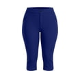 thumbnail image 6 of Szhihuiw Leggings for Women Plus Size Fashion Side Slit High Waisted Capri Pants Casual Womens Trousers with Pockets, 6 of 8