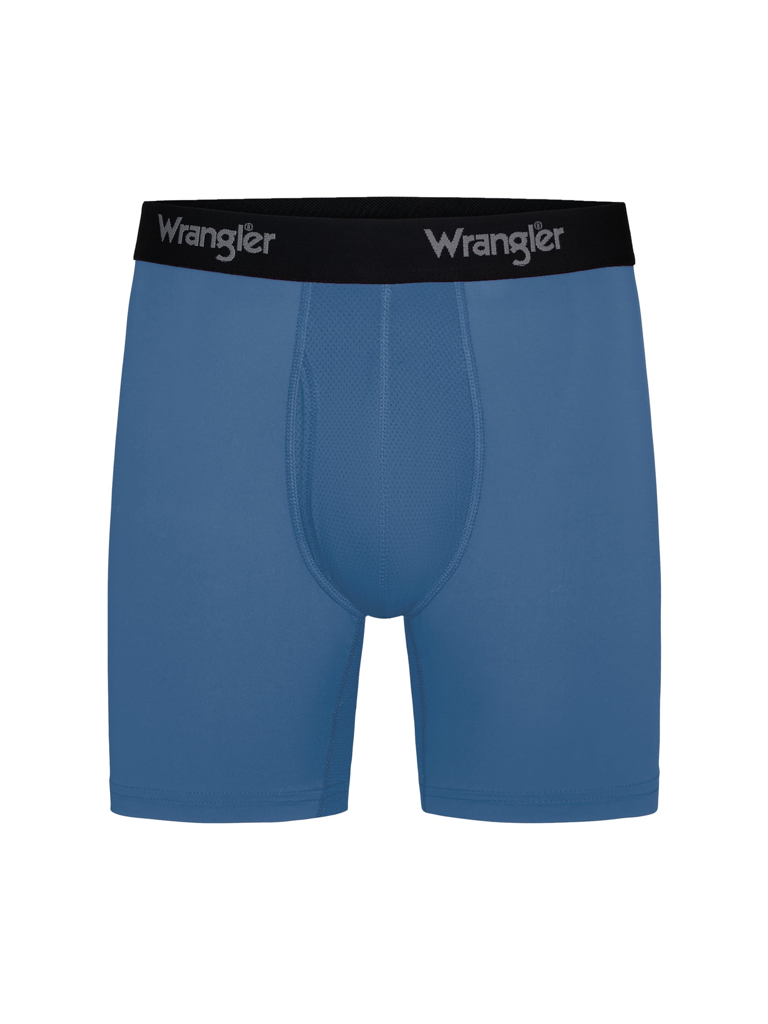 Wrangler Cool Carpenter 6" Boxer Briefs Men's Underwear, Medium, Federal Blue/Navy/Charcoal, 3-Pack