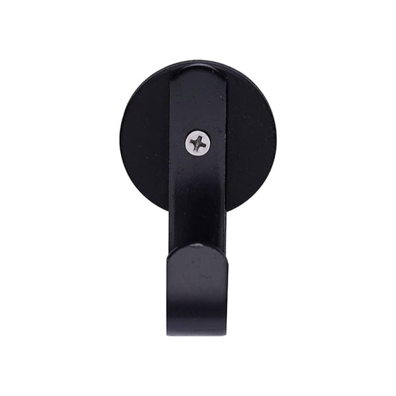 FXMLRLK 1 Pack Magnetic Wreath Hanger,Heavy Duty Hooks for Towel Coat Umbrella Indoor Hanging, Garland Hook for Metal Front Door Wreath Hanger, 2-Black(Single hook)