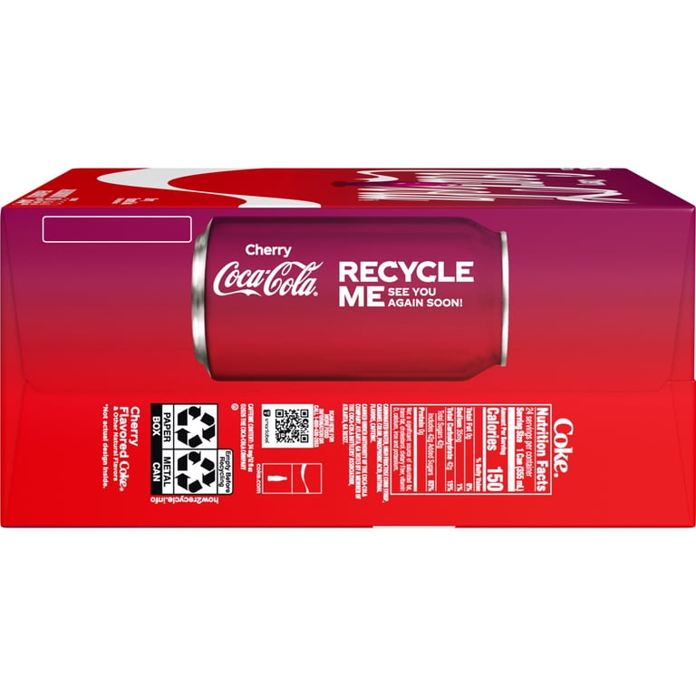 Coca-Cola Cherry Soda Pop Cans, 12 fl oz, 24 Pack - Walmart.com