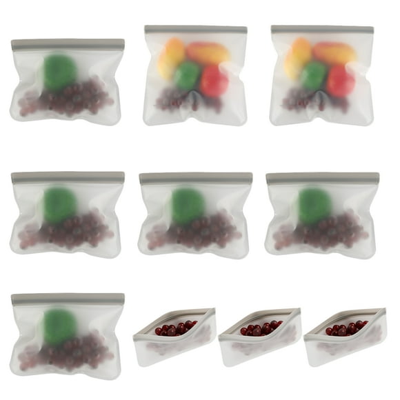 Gotydi 10 Uds Comida Reutilizable Storage Bags Galón Reutilizable Freezer Bags Bolsa de Almuerzo Anticongelante para Carne Congelada, Mariscos, Frutas y Verduras