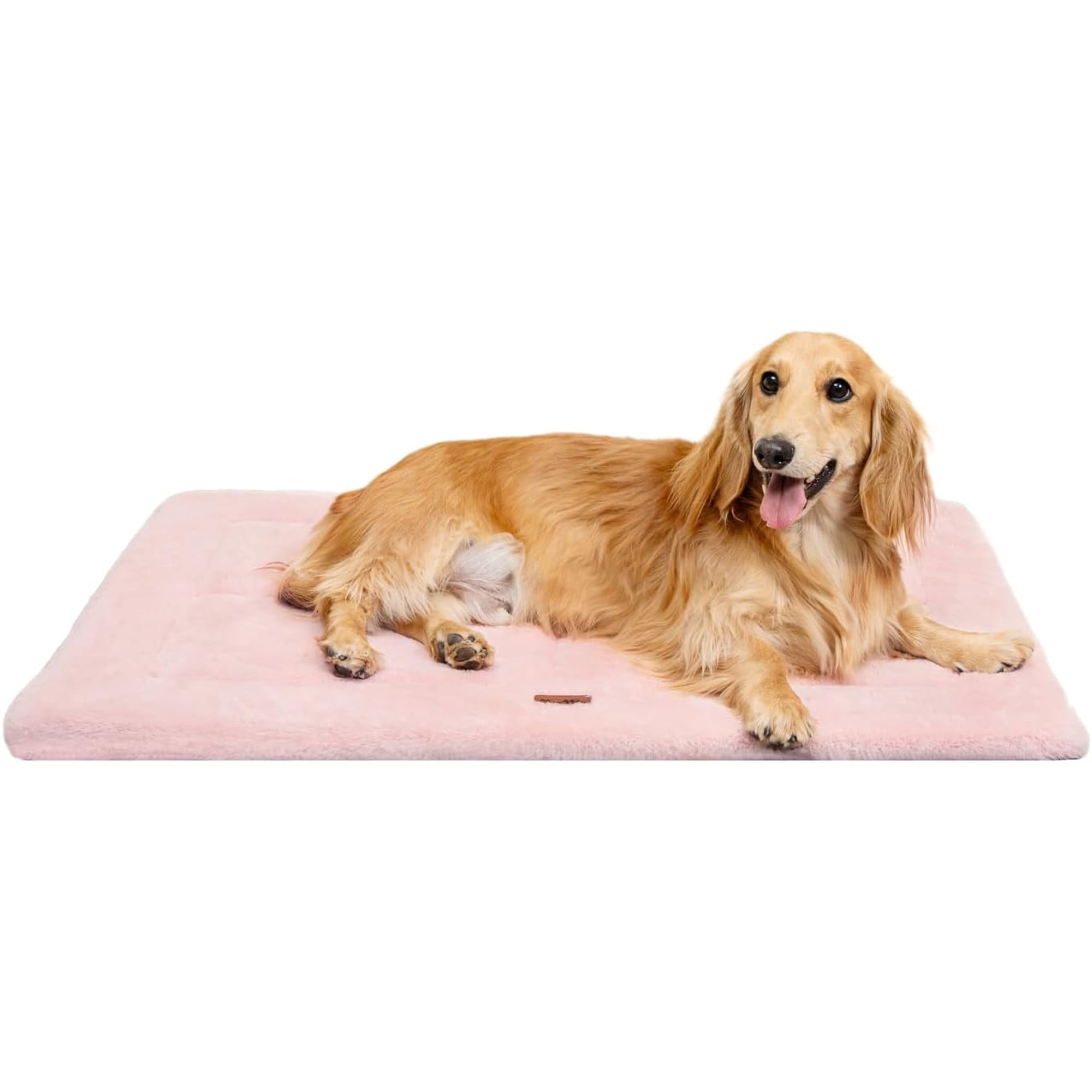 Made4pets Washable Dog Bed for Size Dogs, Reversible Foam Floor Dog Mat, 35*23, Pink