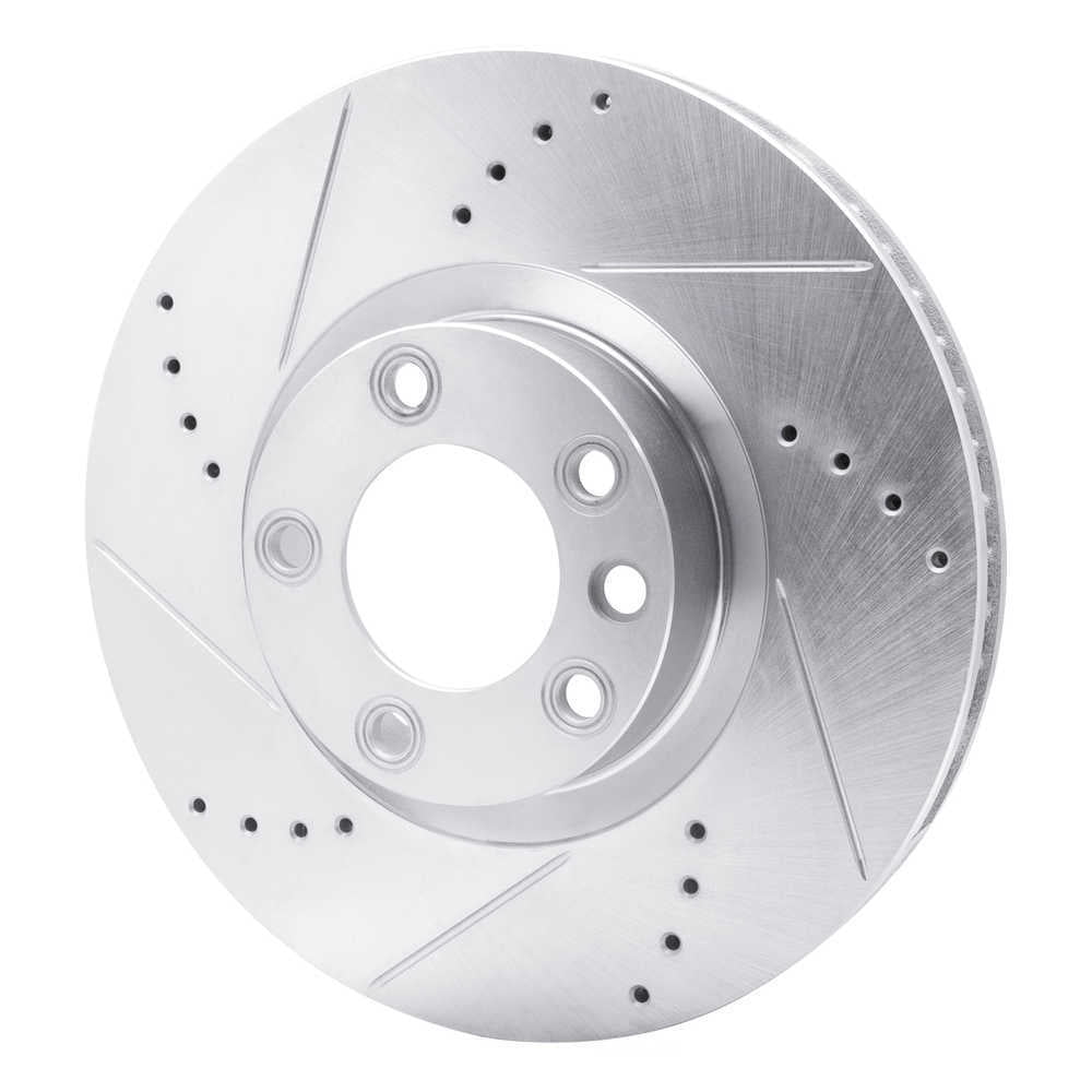 Dynamic Friction Company 631-74056D DFC Brake Rotor - Drilled And Slotted - Silver