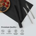 thumbnail image 2 of Leetaltree Black Frame Placemats Set of 12 - Heat Resistant Non-Slip Place mats for Dining Table, Washable Durable PVC Vinyl Woven Table Mats（Black Frame, 12）, 2 of 8