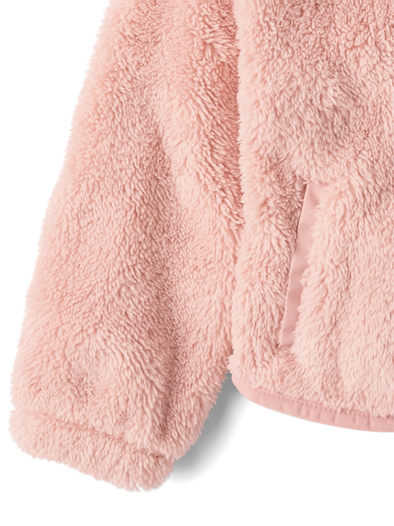 The Children's Place Toddler Girls Long Sleeve Heavyweight Sherpa Zip Up Hoodie, Sizes 12M-5T