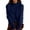 126#Navy, variant on Women’s Cardigans Casual Loose Button Up Long Sleeve Crewneck Knit Cardigan Sweaters Open Front Outerwear Coats Black 2XL