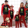 thumbnail image 1 of Matching Family Pajamas Sets Christmas Matching Holiday Pjs Print Top and Pants Sleepwear (Women, 3XL), 1 of 4