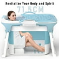 thumbnail image 5 of Piweml  40.6 Inch Portable Bathtub, Foldable Bathtub for Adults Kids, Separate Family Bathroom SPA Therapy Tub with Ergonomic Seat & Massage Roller, Soaking Hot SPA and Ice Bath Tub, 5 of 10