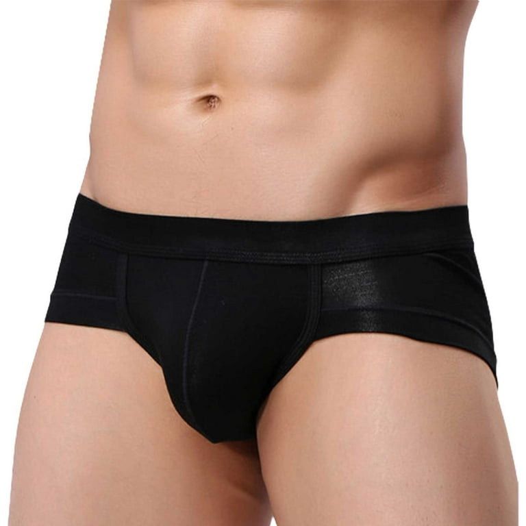 Eashery Mens Boxers Underwear Boys Briefs Men's Jockstrap Supporter Youth  Breathable Cotton Underwear Black 2XL