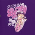 thumbnail image 5 of Wild Bobby, Shore Surfer Betty Boop Betty Boop Unisex Crewneck Sweatshirt, Purple, Small, 5 of 5