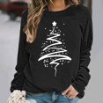 thumbnail image 5 of BLVB Christmas Sweatshirts for Women Christmas Tree Sweatshirt Long Sleeve Printed Crewneck Pullover Holiday Tops, 5 of 5
