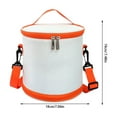 thumbnail image 3 of Xihbxyly Bolsa con Diseño de Bloques de Color, Elegante y Redonda, Hielera Térmica de Aluminio Resistente, Espacio Amplio para Guardar Comida, Bebidas y Refrigerios, Ideal para El Trabajo, La Escuela, 3 of 6