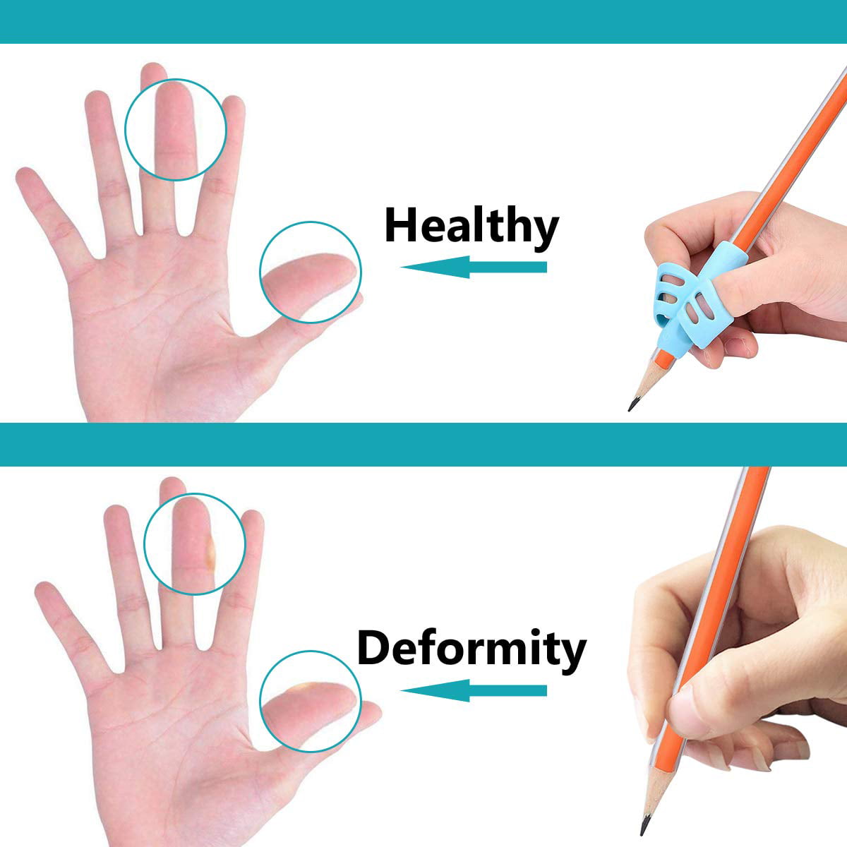 10PCS/Set Children Pencil Holder Writing Hold Pen Grip Posture Correction Tool 