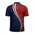 thumbnail image 6 of Men's US 250th Anniversary 3D Print Polo Shirt with Dynamic Graphic Design and Flag Motif Featuring Short Sleeve Turn-Down Collar Red L, 6 of 6