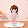 thumbnail image 2 of CREATITOY 6-Inch Girl Dress Up Doll with Pink Pants - Changeable Outfits, Stylable Hair, Adjustable Joints, Educational Gift for Kids Ages 3+ | Durable Plastic Toy for Creative Play & Storytelling, 2 of 6