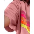 thumbnail image 4 of ZOELNIC Women's 2 Piece Outfits Loungewear Color Block Short Sleeve Womens Tops Elastic Waist Shorts Sets, S, 4 of 5