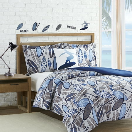 Surf Waves 4pc Comforter Set Walmart Com