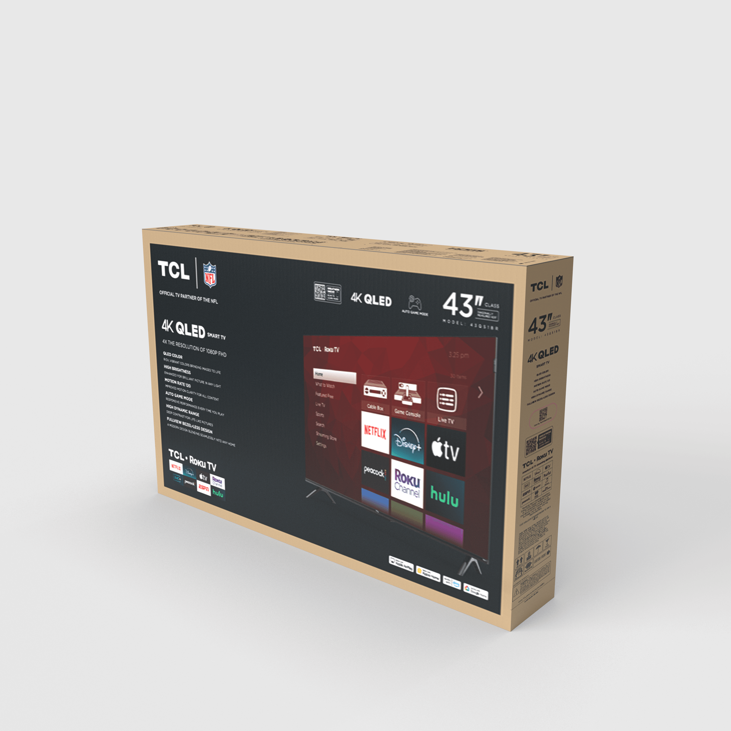 TCL 43” Class Q5 (43Q51BR) 4K UHD HDR QLED Smart TV with TCL 43” Class Q5 (43Q51BR) 4K UHD HDR QLED Smart TV with