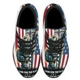 thumbnail image 2 of Memorial Day Stnd For The Veteran ChriStan Cross Memorial American flag Shoes Sneakers Black Size 12, 2 of 7