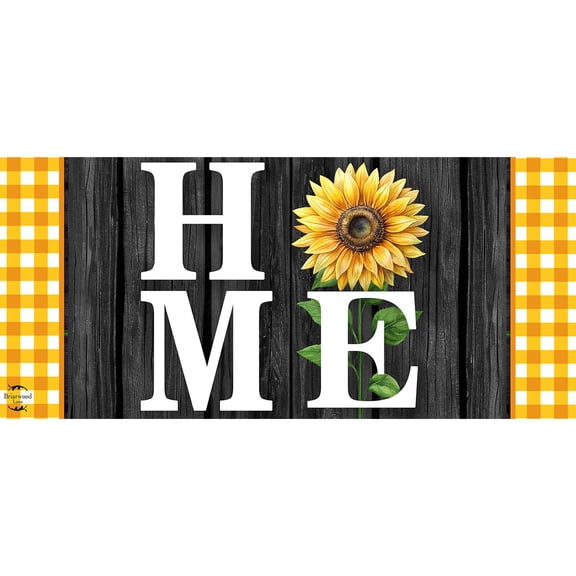 Briarwood Lane Summer Sunflower Home Mini Mat 22x10 Indoor Outdoor For Summer Doormat
