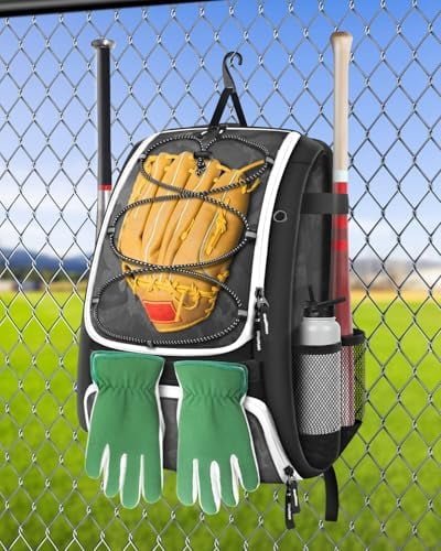 Voylla Baseball Bag, Softball Bag for Baseballgear & T-Ball Bat, Baseball Backpack with Shoes Compartment for Men/Women
