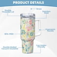 thumbnail image 5 of Pofeuu Watercolor Wildflowers Print 40oz Ice Bully With Handle And Straw Stainless Steel Vacuum Insulated Cup And 2 In 1 Straw Lid, 5 of 8