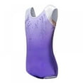 thumbnail image 3 of Girls Gymnastics Leotards Shiny One-Piece Ballet Dancewear, Sleeveless,5-14Y, 3 of 10