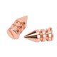 thumbnail image 2 of Clothing Spikes Rose Gold Double Layer Hexagon Brass Cone Spikes DIY Handcraft Punk Style Spike Rivets for Shoes Package 7x15MM, 2 of 4
