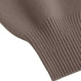 thumbnail image 5 of Comdrip Chandails Confortables pour Femmes Chandails Surdimensionnés Confortables en Tricot Col Rond Automne Chandail Tendance Tenues d'Automne Chandail Col Roulé Femmes, Marron G, 5 of 5