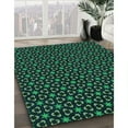 thumbnail image 2 of Ahgly Company Indoor Round Patterned Deep Teal Green Area Rugs, 6' Round, 2 of 6