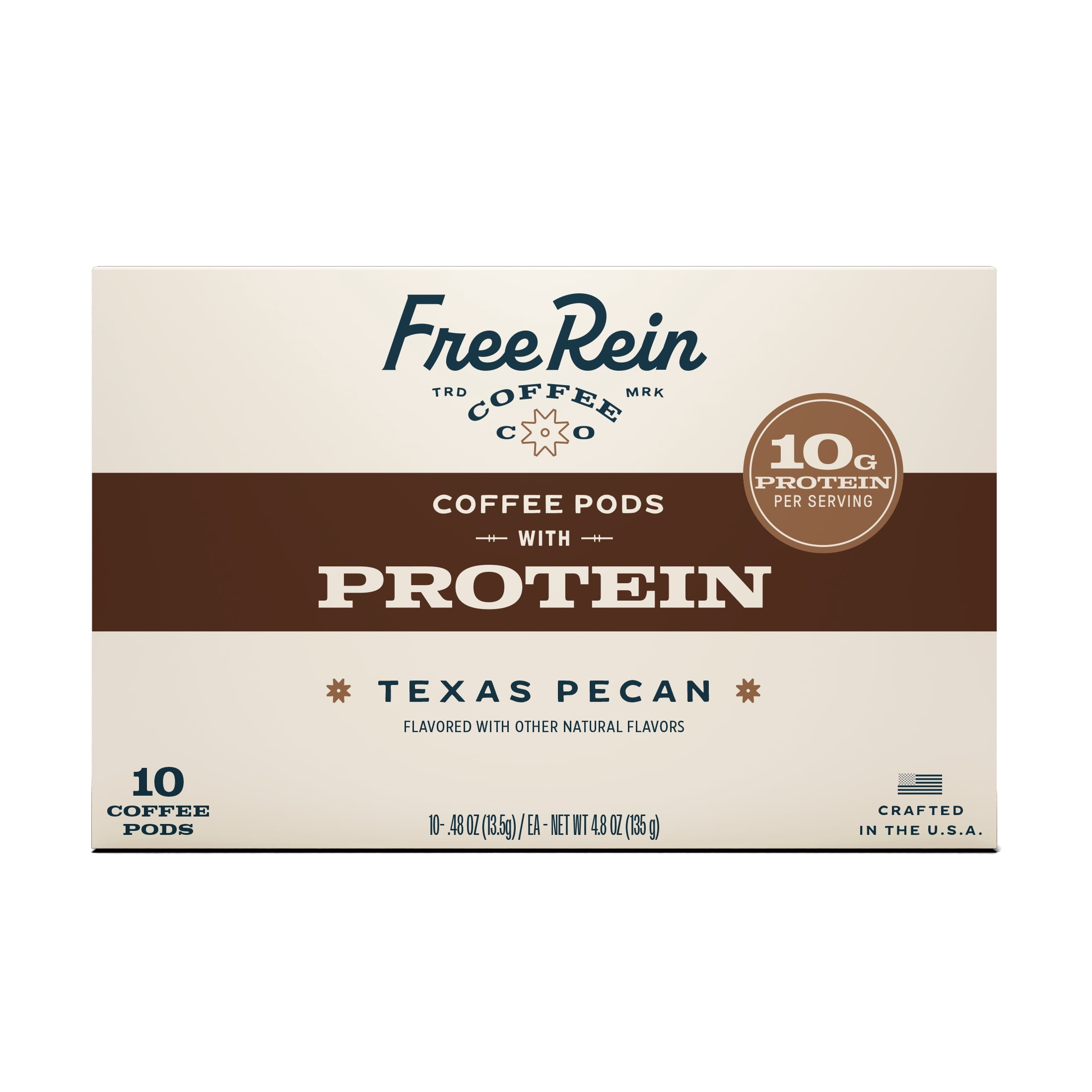Free Rein Coffee Company Texas Pecan Protein Pods (10 Count)