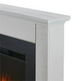 thumbnail image 3 of Bowery Hill 52" Slim Solid Wood and Glass Electric Fireplace in Bone White, 3 of 13