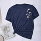 thumbnail image 5 of Tops de Manga Corta de las Mujeres, Cuello Redondo Impreso, Camiseta de Manga Corta para las Mujeres, 5 of 6