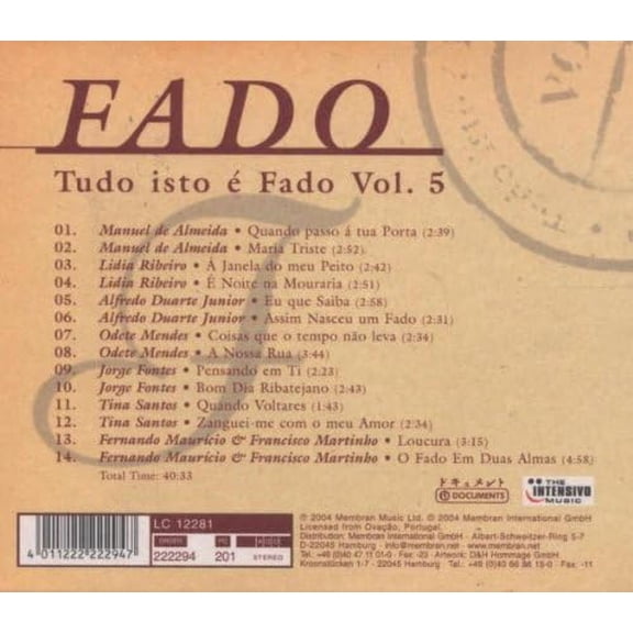 Aa.Vv. Fado Vol.5 (Various) (CD)