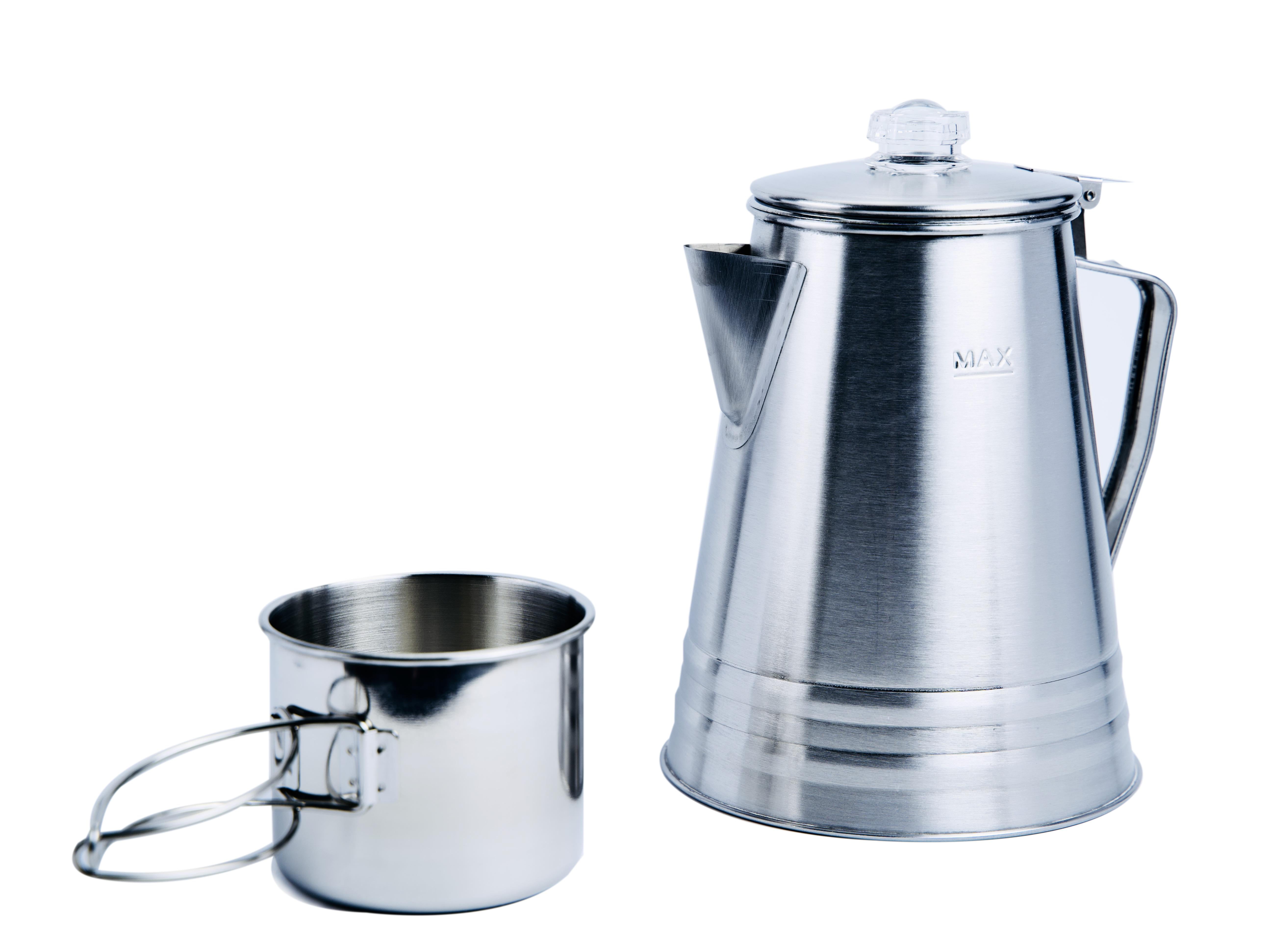 Ozark Trail 9 Cup Stainless Steel Percolator Coffee Maker Camping