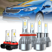 6pcs H1 H11 H11 For Kia Forte 2014 2015 2016 LED Headlight High/Low Beam Fog Light Bulbs Kit