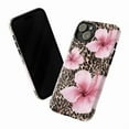 thumbnail image 3 of Pink Hibiscus Floral Leopard Print Phone Case, Tropical Animal Print iPhone Cover, Bold and Stylish Floral Safari Design for iPhone 16 15 14 13 12 11 Pro Max Mini Plus, 3 of 6
